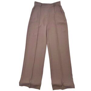 Spanx Womens Brown High Elastic Waist Pockets Wide Leg Pants M